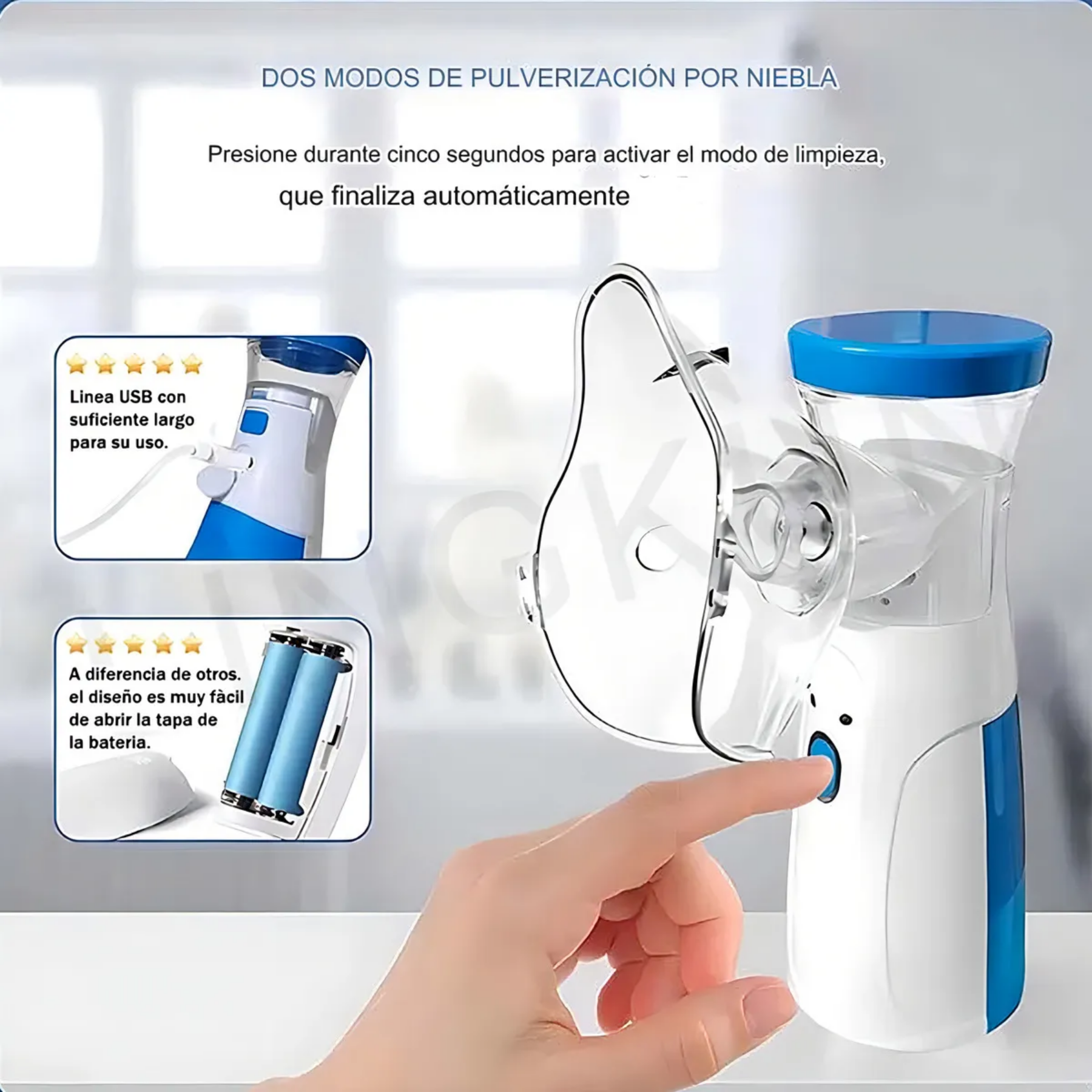 Nebulizador Portátil Para Niños Adultos - Imagen 2